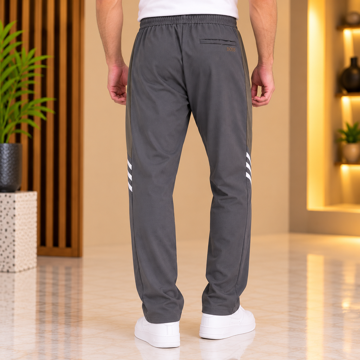 BOSS Studio Gray Track Pants