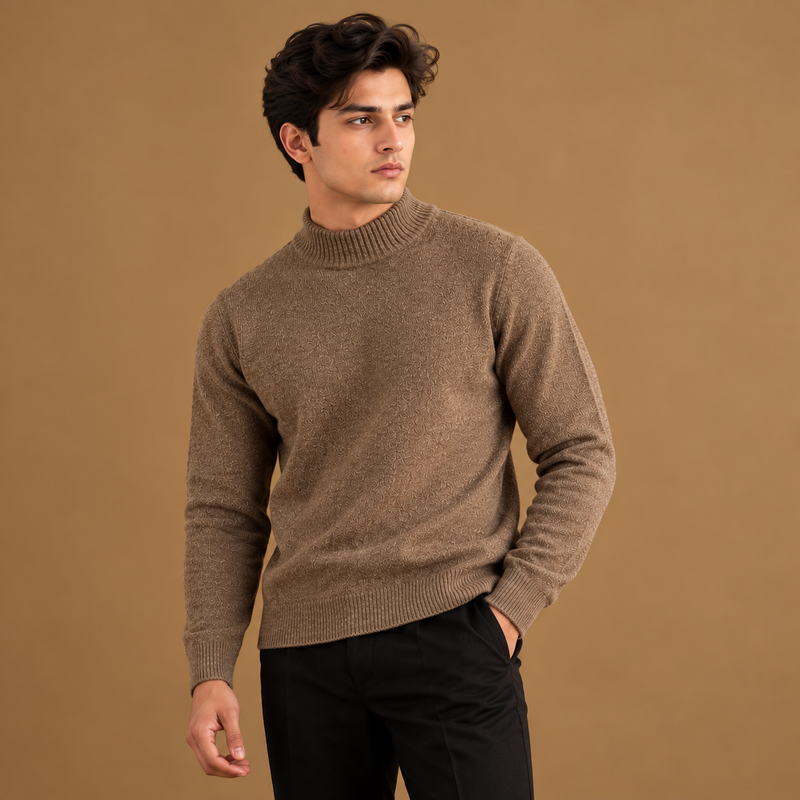 Earth-Toned Textured Knitwear